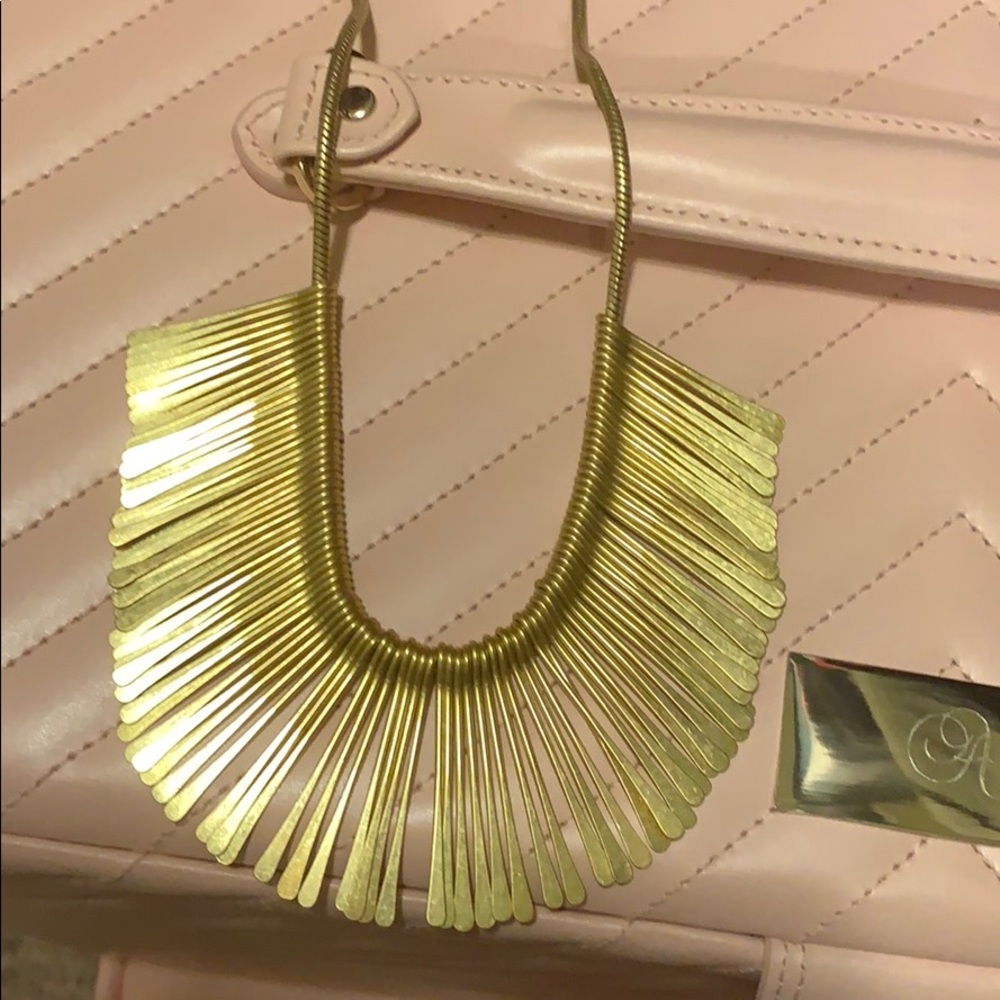 Stella & Dot Gold Bib Necklace